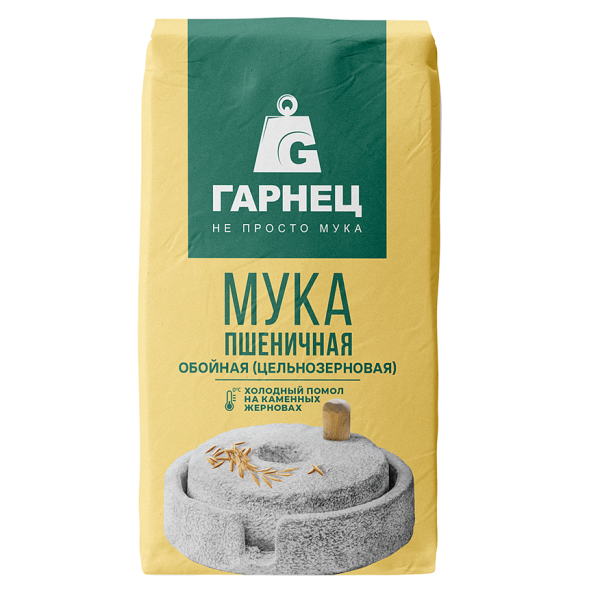 Мука ГАРНЕЦ пшеничная цельнозер.обойная 500гр