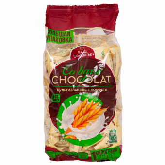 Конфеты мультизлаковые КОБАРДЕ Эль Шоколатье с белой глазурью