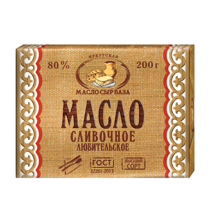 Масло Иркутская Масло сыр база Любительское сливочное 80% без змж 200гр