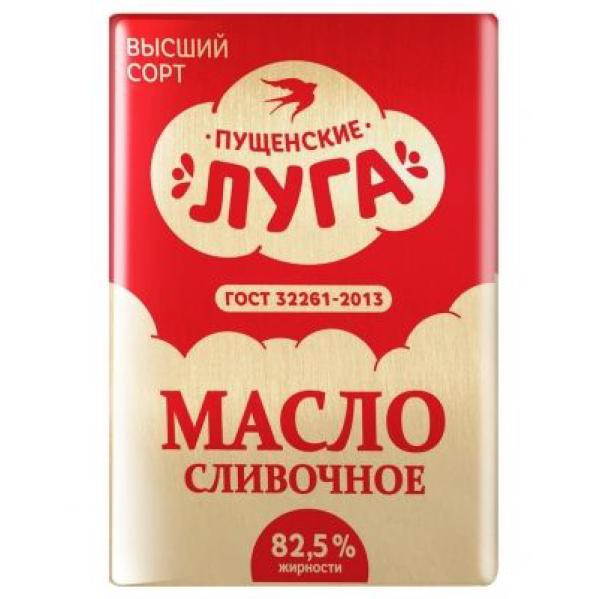 Масло ПУЩЕНСКИЕ ЛУГА Традиционное 82,5% без змж 180гр