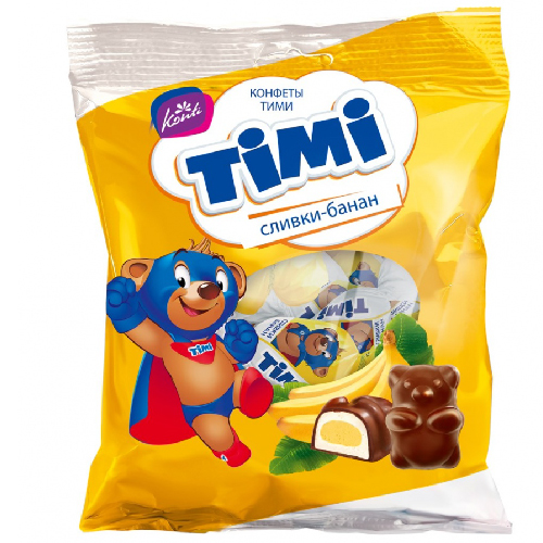 Конфеты КОНТИ Тими сливки - банан 155гр