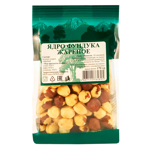 Фундук ядро жареный 170гр пак