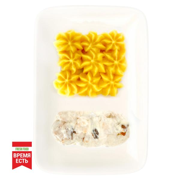 Соте с курицей и картофельным пюре 250 гр