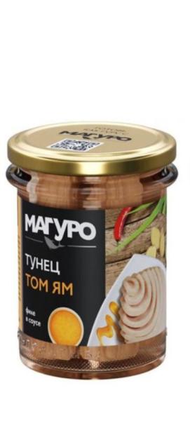 Тунец МАГУРО филе в соусе том ям 200 гр ст/б