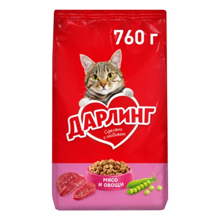 Корм ДАРЛИНГ для кошек МясоОвощи 760гр