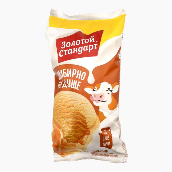 Мороженое ЗОЛОТОЙ СТАНДАРТ пломбир крем-брюле без змж 90гр ваф.ст.
