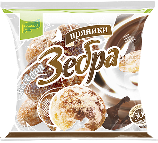 Пряники Зебра КАРАВАЙ 500гр