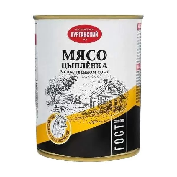 Мясо цыпленка в с/с КУРГАН СТАНДАРТ 350гр ключ