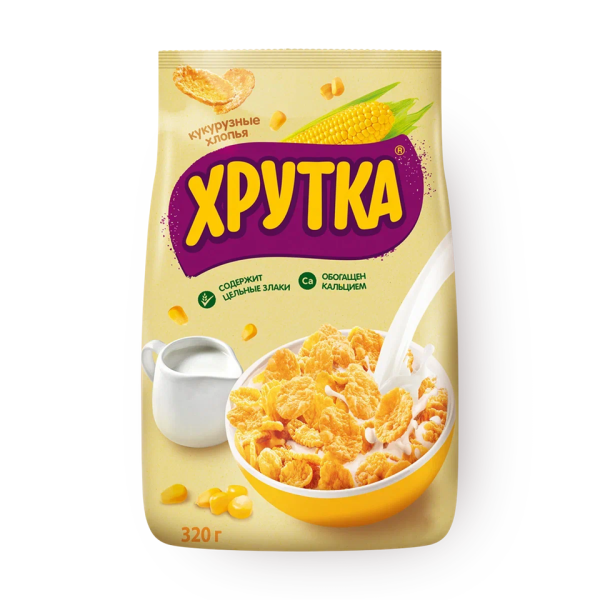 Завтрак сухой ХРУТКА хлопья кукурузные 320гр м/у