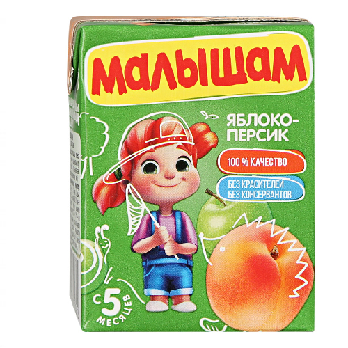 Нектар ФРУТОНЯНЯ Малышам яблочно-персиковый для питания детей раннего возвраста 200мл