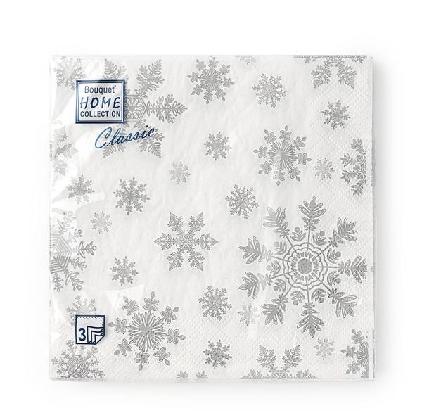 Салфетки бумажные СНЕЖИНКА односл. 80шт