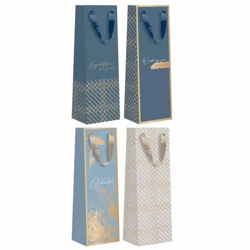 Пакет подарочный 36*13*8,5 под бутылку мужской