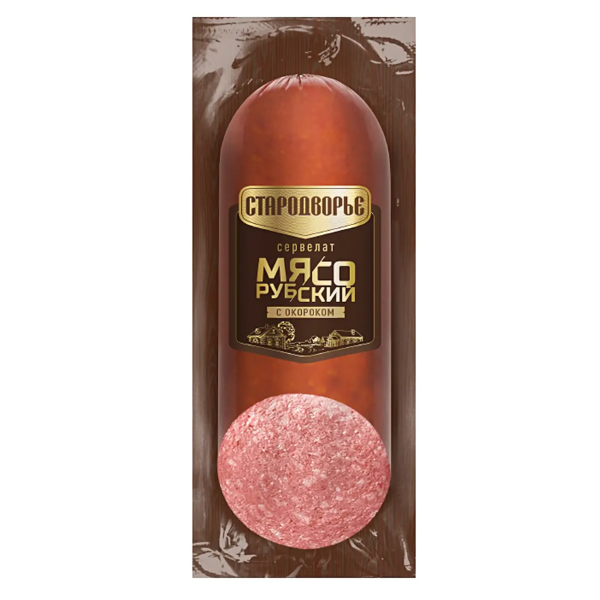 Сервелат СТАРОДВОРЬЕ Мясорубский в/к 350 гр