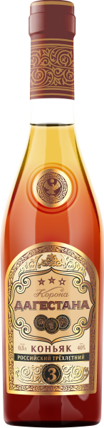 Коньяк КОРОНА ДАГЕСТАНА ординарн Российский 3года 0,5л 40%