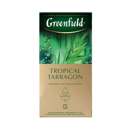 Чай зелёный ГРИНФИЛД Тропикал Таррагон с добав. ананаса и ябл 1,5грx25 пак