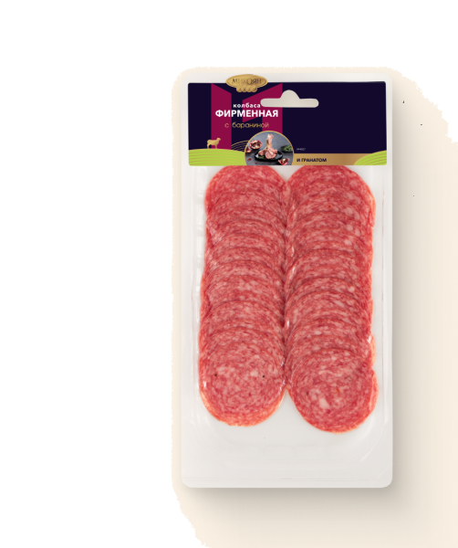 Колбаса МИКОЯН фирменная с бараниной и гранатом с\к 80гр нарезка