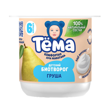 Биотворог ТЕМА груша 4% без змж 95гр