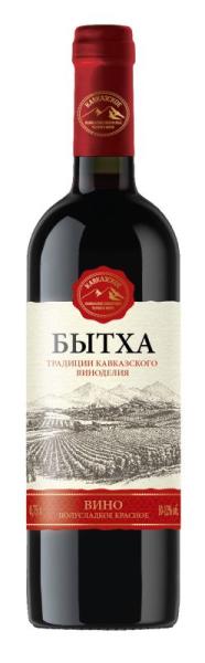 Вино ВИНА АБХАЗИИ  Бытха ординарн. красное п/сл 0,75л 12%