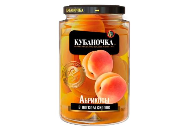 Компот КУБАНОЧКА из абрикоса 750 гр ст/б