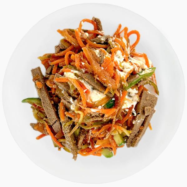 Салат Обжорка с печенью 150 гр