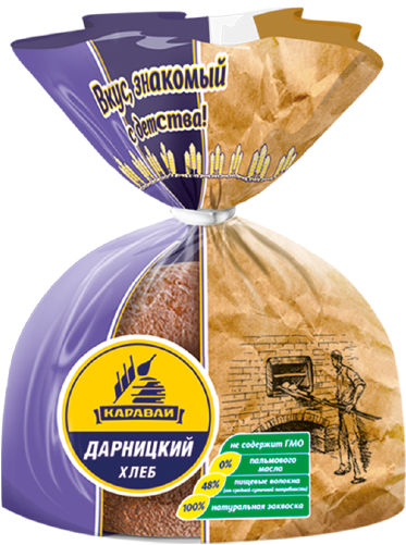 Хлеб КАРАВАЙ Ангарский Дарницкий нарез. 300гр