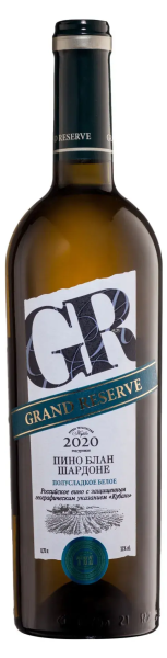 Вино ГРАНД РЕЗЕРВ Пино Блан-Шардоне белое п/сл. 0,75л 11%
