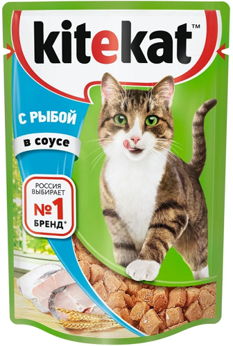 Корм КИТЕКЕТ Для кошек Рыба в соусе 85гр