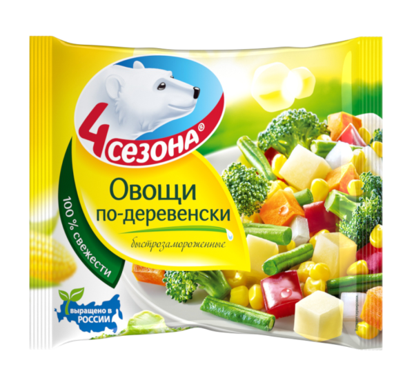 Овощи по-деревенски 4 СЕЗОНА замороженные 400гр