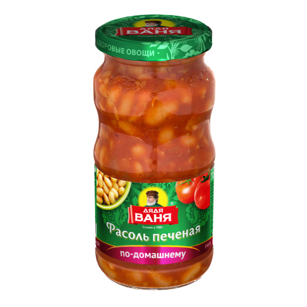 Фасоль ДЯДЯ ВАНЯ печеная по-домашнему 480 гр ст/б