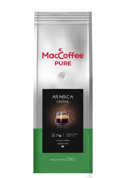 Кофе молотый МАККОФЕ Пьюр Арабика Крема жар натур 250 гр м/у