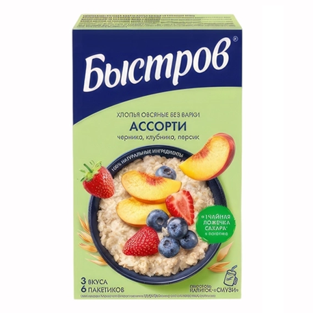 Каша БЫСТРОВ ассорти без сливок 240гр