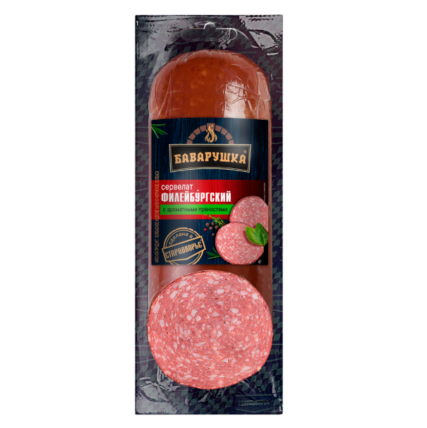 Сервелат СТАРОДВОРЬЕ Филейбургский с ароматными пряностями в/к 350гр
