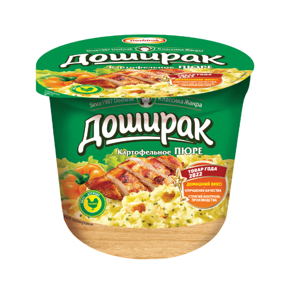 Пюре ДОШИРАК картофельное курица 40гр стакан
