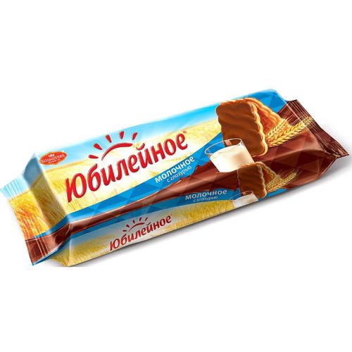 Печенье ЮБИЛЕЙНОЕ Молочное с глазурью 116гр