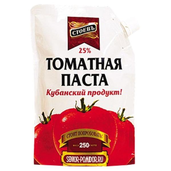 Паста томатная СТОЕВЪ 250 гр дой пак