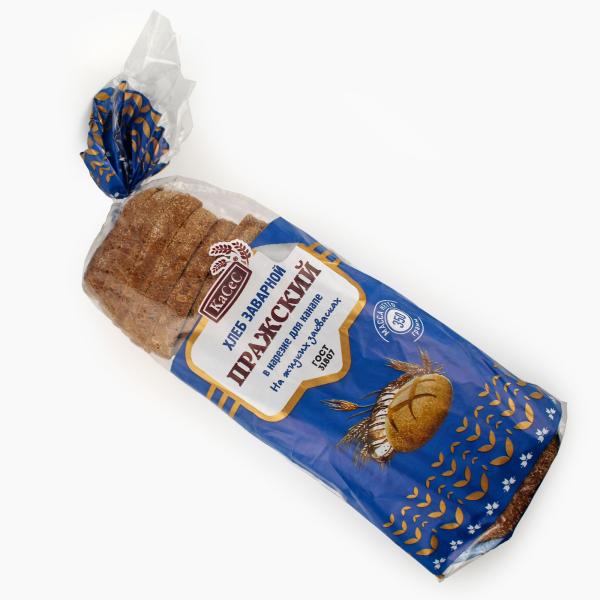 Хлеб заварной на жидкой закваске Касес ИХЗ Пражский в нарезке 350гр