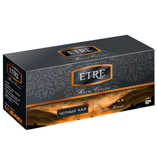 Чай ЭТРЕ черный цейлонский 25 пак. ТВ772
