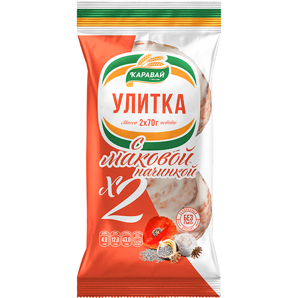 Булочка КАРАВАЙ Улитка 140гр