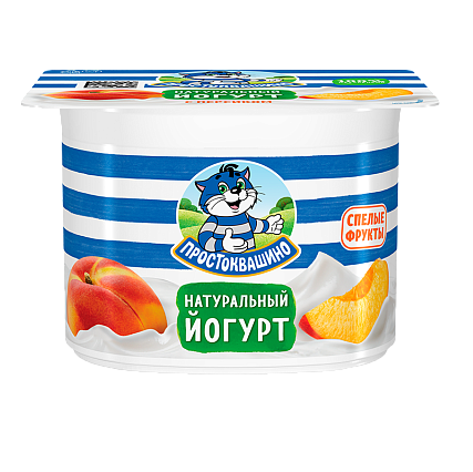 Йогурт ПРОСТОКВАШИНО персик 2,9% без змж 110гр