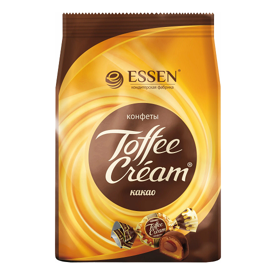 Конфеты ЭССЕН Тоффи крем с какао 200 гр