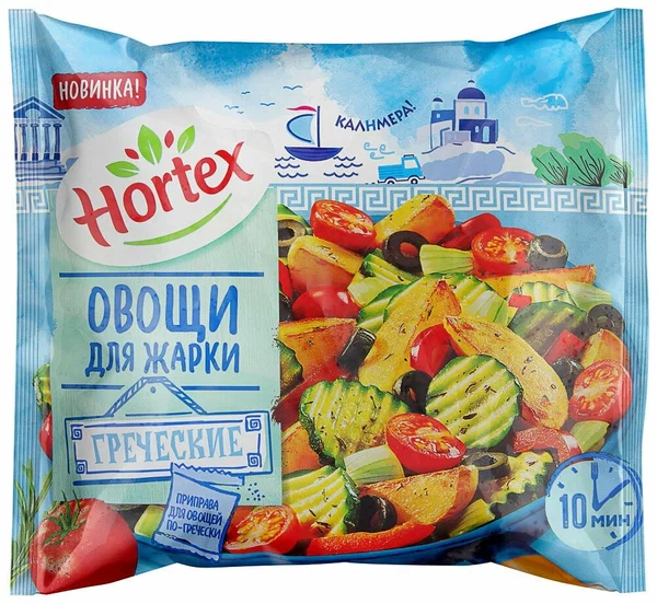 Смесь овощная Hortex (Хортекс) для жарки Овощи Греческие замороженная 400гр