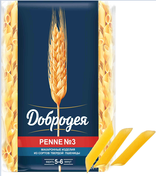 Макароны ДОБРОДЕЯ №571 Пенне №3 900гр