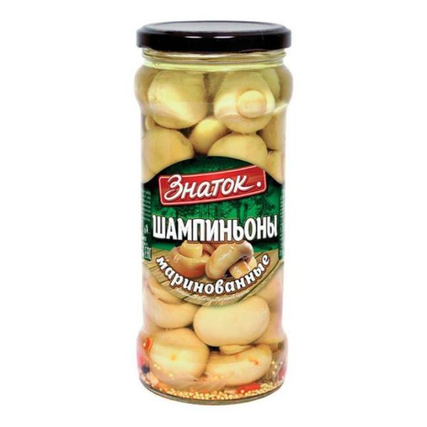 Шампиньоны ЗНАТОК маринованные 280 гр ст/б