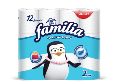Бумага туалетная ФАМИЛИЯ Классик 2-х сл. 12шт