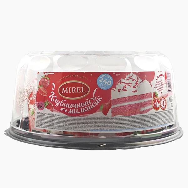 Торт МИРЕЛЬ Клубничный Милк шейк 0,650гр