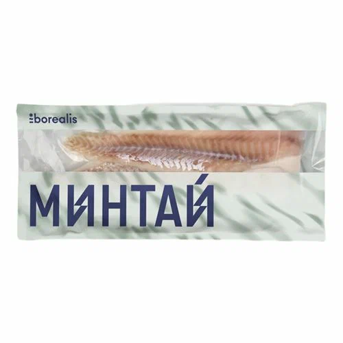 Минтай Borealis (БОРЕАЛИС) филе без кожи свежемороженый 650г
