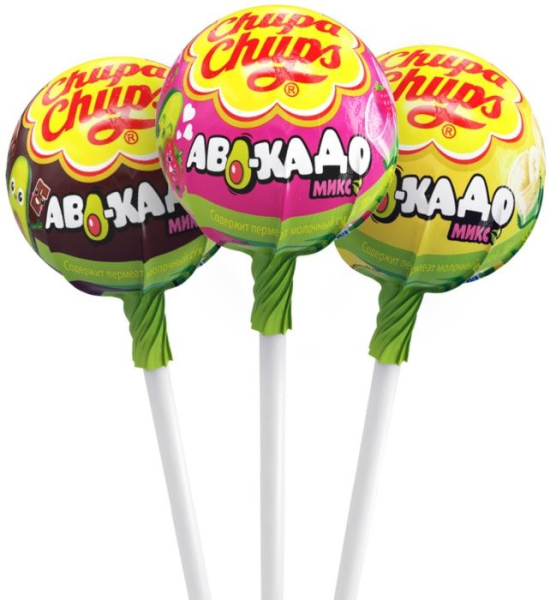 Карамель на палочке ЧУПА ЧУПС Аво-кадо Микс 12 гр