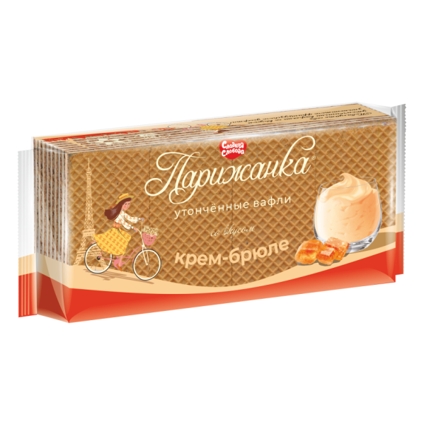 Вафли СЛАДКАЯ СЛОБОДА Парижанка со вкусом крем-брюле 210 гр