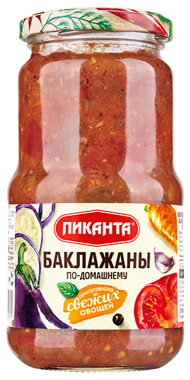 Баклажаны ПИКАНТА по-домашнему 450 гр ст/б