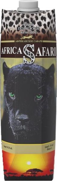 Вино АФРИКАНСКОЕ САФАРИ красное п/сух. т/пак 1л 10%